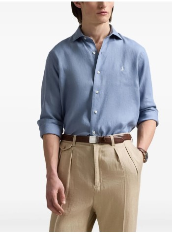 polo ralph lauren camiseria hombre cubdppcs-long sleeve-sport shirt - 710966294029 channel blue 2