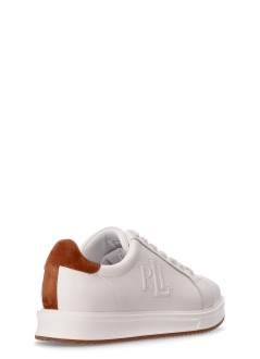 polo ralph lauren sneaker mujer ainsley sneakers low top lace - 802979188001 snow white lauren tan