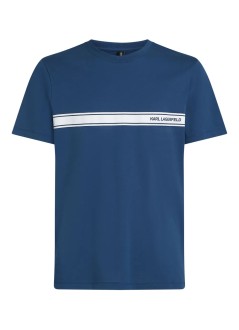 karl lagerfeld t-shirt manelongated logo graphic tee - a3m46001 1wn