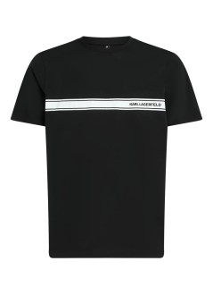 karl lagerfeld camiseta hombre elongated logo graphic tee - a3m46001 999