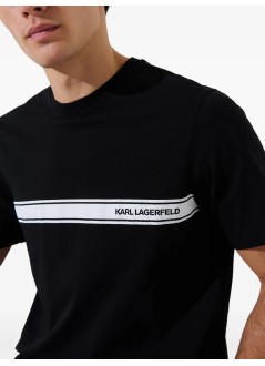 karl lagerfeld camiseta hombre elongated logo graphic tee - a3m46001 999