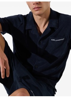 karl lagerfeld camiseria hombre elongated logo towel shirt - a3m46005 1wn