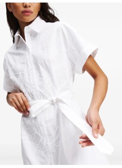 karl lagerfeld vestido mujer embroidery shirt dress - a3w13046 2cr