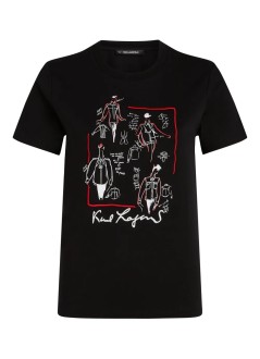 karl lagerfeld top womankarl series t shirt - a3w17099 999