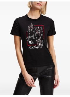 karl lagerfeld top womankarl series t shirt - a3w17099 999