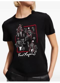 karl lagerfeld top womankarl series t shirt - a3w17099 999