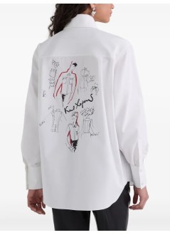 karl lagerfeld camiseria mujer karl series poplin shirt - a3w11040 100