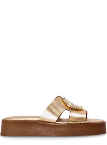 kotris sandals sandalia mujer platform faistos - 18630d gold