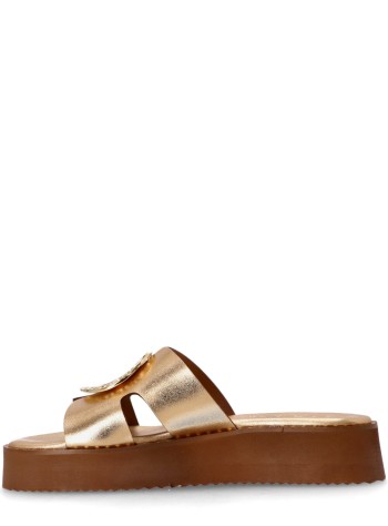 kotris sandals sandalia mujer platform faistos - 18630d gold 2
