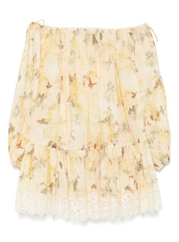 zimmermann vestido mujer cascadian tiered mini dress - 3214dss255 ylwbotflo