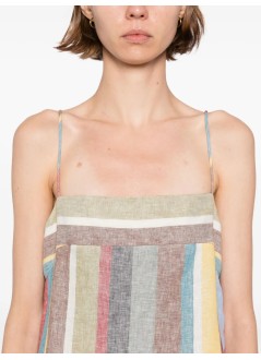 staud vestido mujer laura linen dress - r25p2297pl mkst