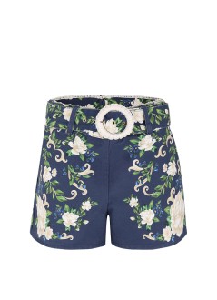 farm rio short pant womanflower tapestry shorts - 336620 25034