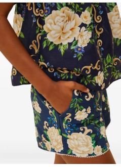farm rio short pant womanflower tapestry shorts - 336620 25034