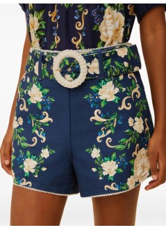 farm rio short pant womanflower tapestry shorts - 336620 25034