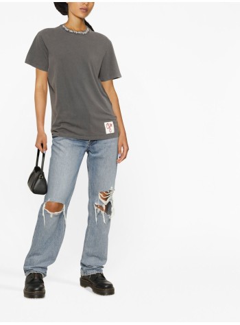 golden goose top womangolden w's regular t-shirt distressed - gwp01220p000670 60318 2