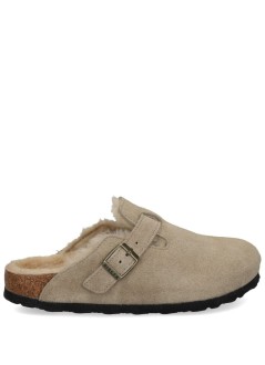 birkenstock clog womanboston shearling leve - 1028299 taupe