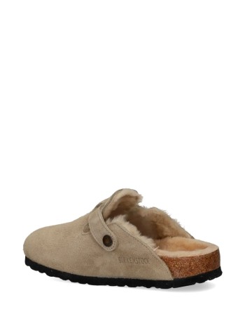 birkenstock clog womanboston shearling leve - 1028299 taupe 2