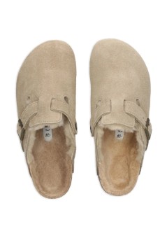 birkenstock clog womanboston shearling leve - 1028299 taupe