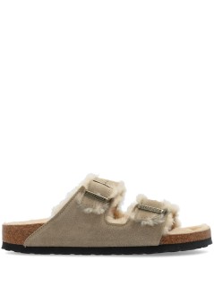 birkenstock flat shoe womanarizona shearling leve - 1028293 taupe