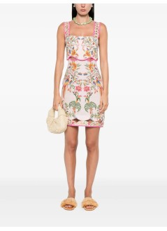 farm rio vestido mujer delicate forest pink mini dress - 335783 25023