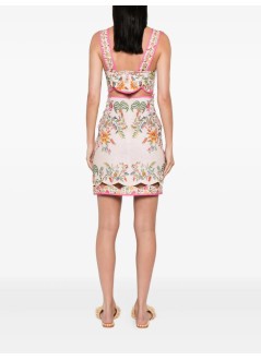 farm rio vestido mujer delicate forest pink mini dress - 335783 25023