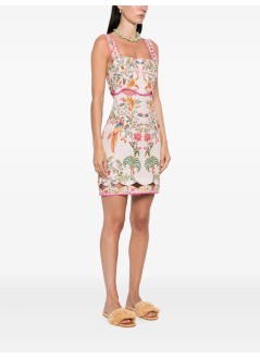 farm rio vestido mujer delicate forest pink mini dress - 335783 25023
