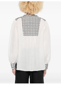 greek archaic kori blusa mujer blouse cross l s buttons - s25k440645 21001