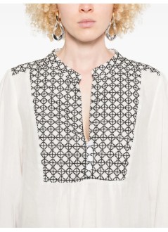 greek archaic kori blusa mujer blouse cross l s buttons - s25k440645 21001