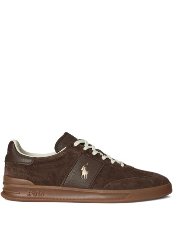 polo ralph lauren sneaker manhrt aera pp-sneakers-low top lace - 809973707001 chocolate brown