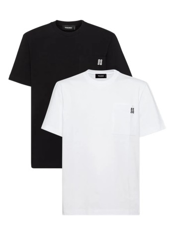 dsquared camiseta hombre twin pack - regular fit tee - s74gd1475d20033 963