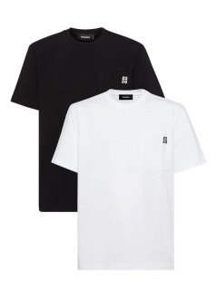 dsquared camiseta hombre twin pack - regular fit tee - s74gd1475d20033 963