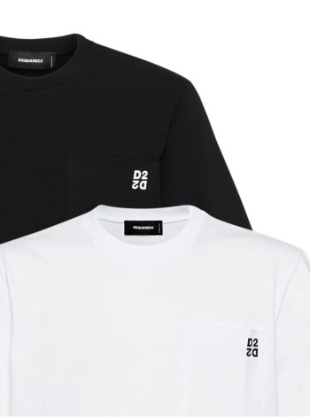 dsquared camiseta hombre twin pack - regular fit tee - s74gd1475d20033 963 2
