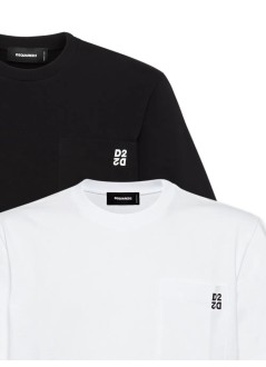 dsquared camiseta hombre twin pack - regular fit tee - s74gd1475d20033 963