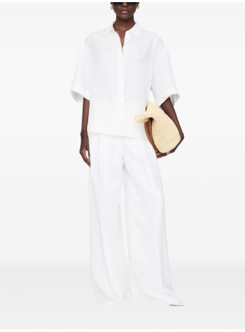 anine bing pantalon mujer lou trouser - a0310619ivy26 ivory 2