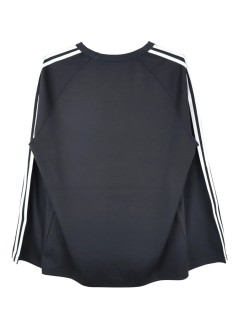 y3 t-shirt many-3 long sleeve tee 3-stripes - jw7351 black