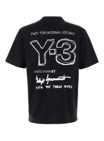 y3 t-shirt many-3 short sleeve tee - kb2608 black 2
