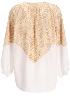 greek archaic kori blusa mujer blouse new triangle puffy l s - s25k241507 2113