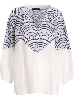 greek archaic kori blusa mujer blouse new triangle puffy l s - s25k241507 2101