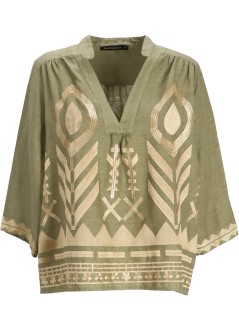 greek archaic kori blusa mujer blouse feather 3 4 sleeve - s25k241494 1801