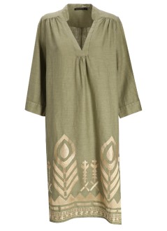 greek archaic kori vestido mujer dress long feather chevron l s - s25k232184 1801