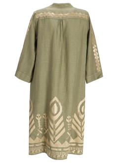 greek archaic kori vestido mujer dress long feather chevron l s - s25k232184 1801