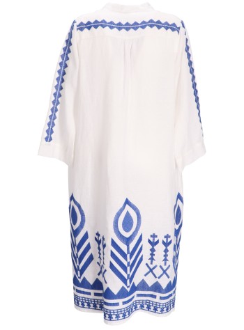 greek archaic kori vestido mujer dress long feather chevron l s - s25k232184 1105 2