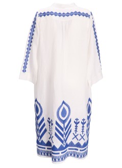greek archaic kori vestido mujer dress long feather chevron l s - s25k232184 1105