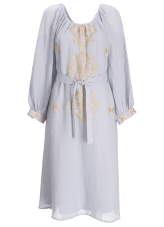 greek archaic kori vestido mujer dress midi lefkada l s gatherings belt - s25k430521 4301