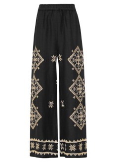greek archaic kori pantalon mujer pants lefkada elastic waist - s25k210392 1201