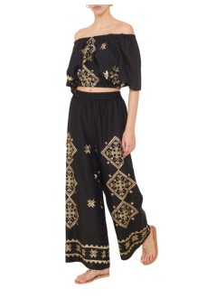 greek archaic kori pantalon mujer pants lefkada elastic waist - s25k210392 1201