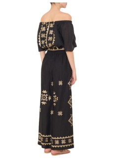 greek archaic kori pantalon mujer pants lefkada elastic waist - s25k210392 1201