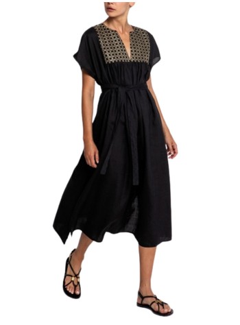 greek archaic kori vestido mujer dress cross long gatherings belt - s25k430825 2201 2
