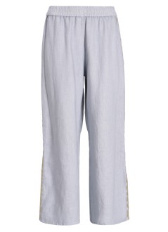 greek archaic kori pantalon mujer pants feather elasticated waist side slit - s25k210584 1301