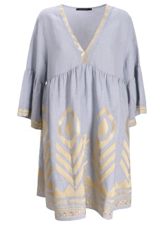 greek archaic kori vestido mujer dress short feather bell sleeve - s25k231114 1301